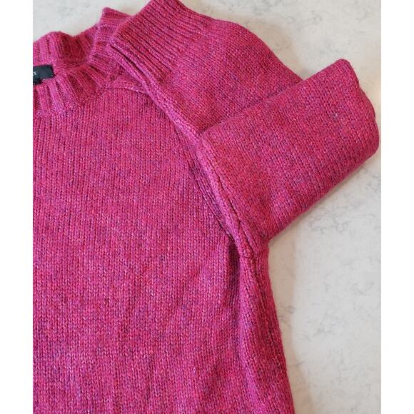 J. CREW Crewneck Sweater Merino Wool Alpaca Blend Heather Pink Women's Size XL - Picture 5 of 11